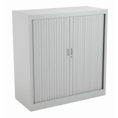 Steel Open Tambour Storage- Grey