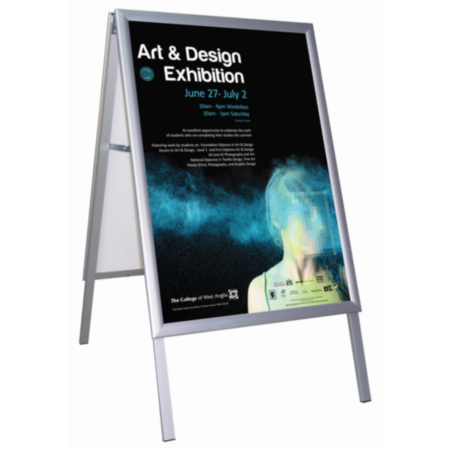 BusyGrip Outdoor A Frame Display Board with Anodised Aluminium Snap Frame