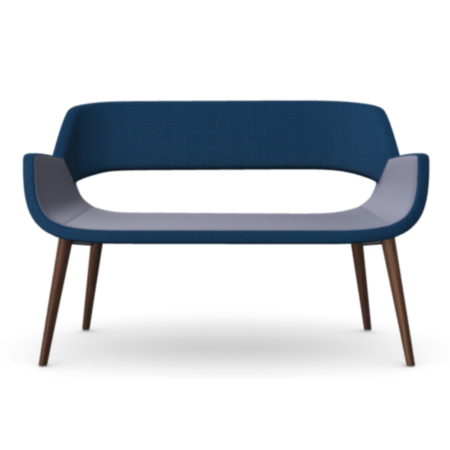 Fielder Reception Two Seater Sofa with Wooden Legs