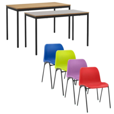 Hille Affinity Chair and Fully Welded Table Secondary School Class Pack Bundle