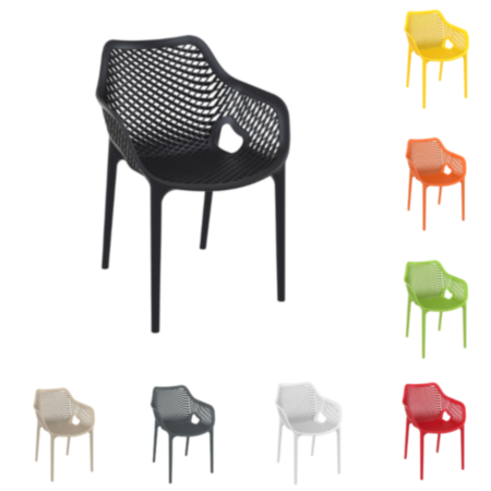 Air Polypropylene Cafe Bistro Arm Chair