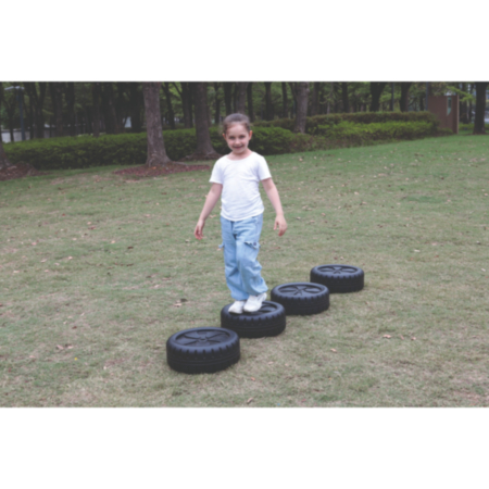 Early Years Outdoor Tyre Balance Challange- Black Set