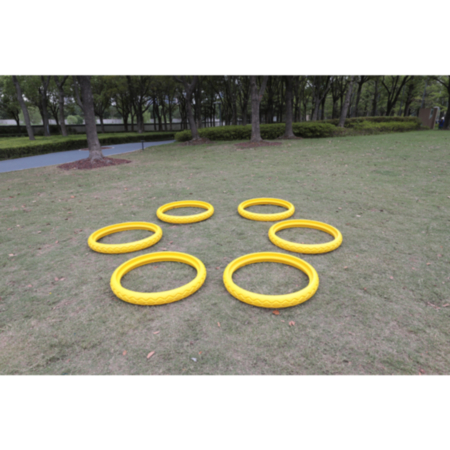 Early Years Outdoor Tyre Balance Challange- Yellow Set