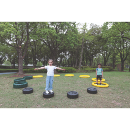 Early Years Outdoor Tyre Balance Challange- Complete Set
