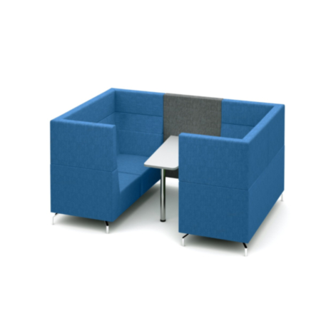 Alban 4 Seater Medium Sized Breakout Meeting Pod with Table 