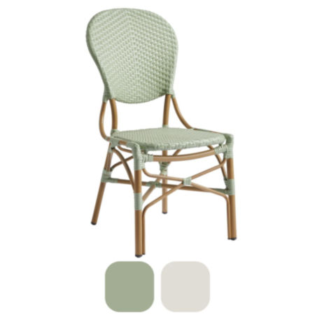 Brittany Aluminium Parisian Cafe Bistro Side Chair