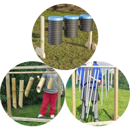 Wind Chimes and Drums Musical Frame Set of 3