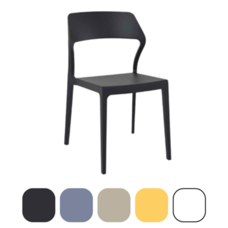 Snow Polypropylene Cafe Bistro Chair
