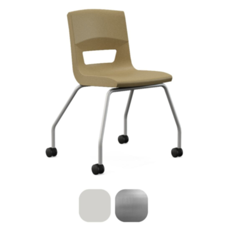 Wood Mix Postura Plus 4 Leg School Chair with Castors