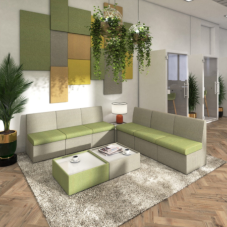 Alto Modular Reception Soft Seating with No Arms - Made to Order Colours