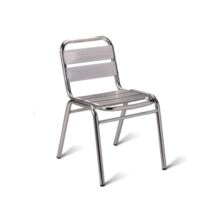 Aluminium Stacking Cafe Bistro Side Chair
