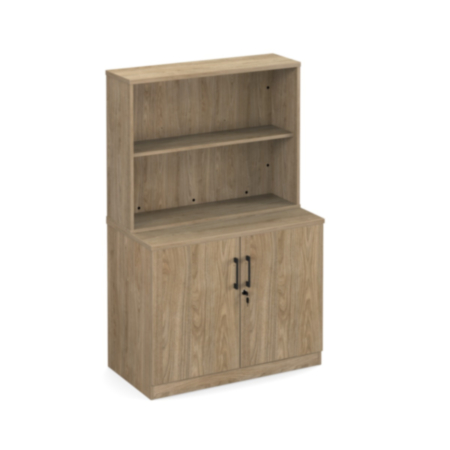 Anson Executive Office Low Cupboard Unit - Barcelona Walnut