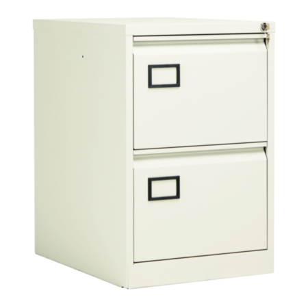 Bisley Contract 2 Drawer Steel Filing Cabinet - Chalk