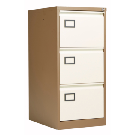 Bisley Contract 3 Drawer Steel Filing Cabinet - Coffee Cream