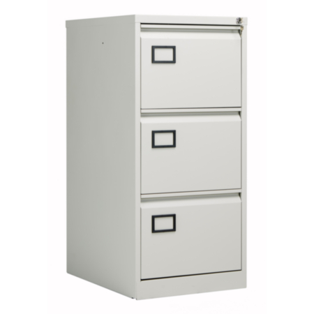 Bisley Contract 3 Drawer Steel Filing Cabinet - Goose Grey