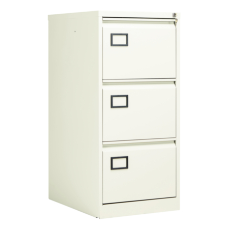 Bisley Contract 3 Drawer Steel Filing Cabinet - Chalk