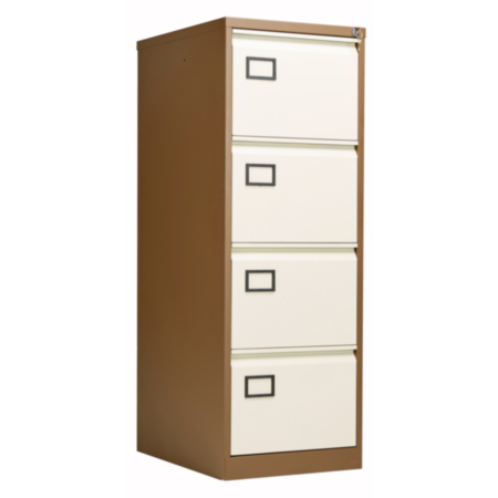 Bisley Contract 4 Drawer Steel Filing Cabinet - Coffee Cream