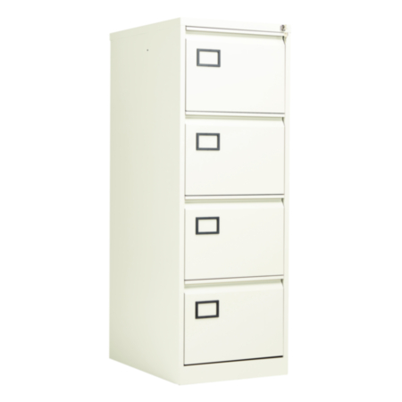 Bisley Contract 4 Drawer Steel Filing Cabinet - Chalk