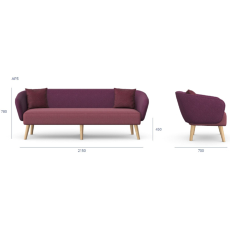 Aspect Office Reception Three-Seater Sofa
