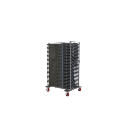 Aran Easy-Fold Plastic Folding Chair Trolley 