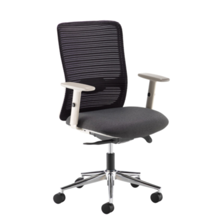 Arcade Black Mesh Ergonomic Office Operator Chair with Chrome Base