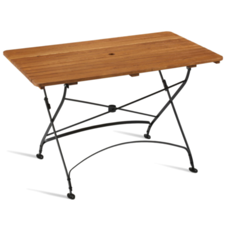 Arch Wrought Iron Classic Commercial Folding Rectangular Beer Garden Table