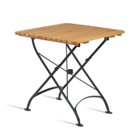 Arch Wrought Iron Classic Folding Cafe Bistro Table - Square