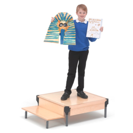 Gratnells Step - Up Mini School Staging  with 1 Panel and 1 Set of Steps