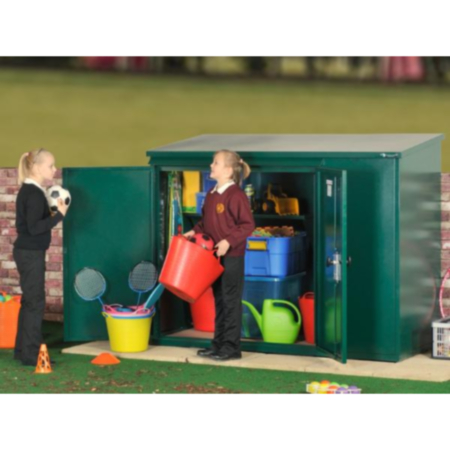 Asgard School Compact Secure Outdoor Metal Storage Shed Pack 5