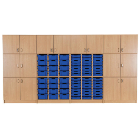 OneStore Modular Storage Wall - 4 Metre Wide Locking
