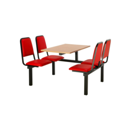 Chester Fast Food Upholstered 4 Seater Canteen Unit- with 1 Accessible Point