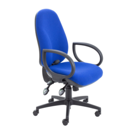 Maxi Ergonomic Office Chair With Fixed Arms - Royal Blue
