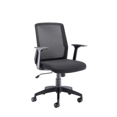 Denali Black Mesh Mid Back Ergonomic Office Operator Chair 