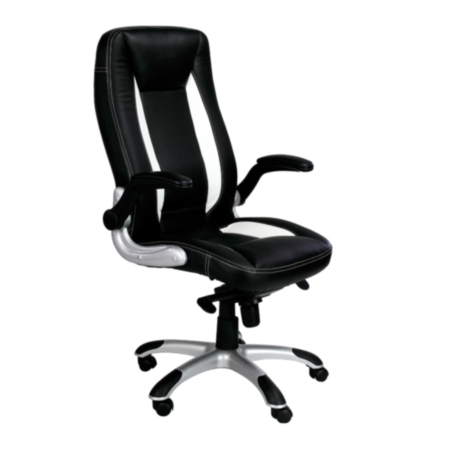 Friesian High Back Executive Chair With Satin Chrome Base