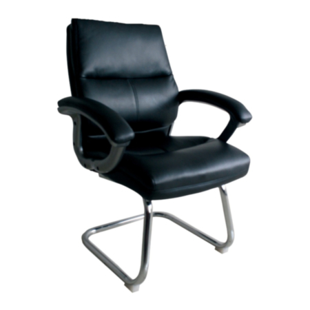 Greenwich PU Visitor Office Chair - Black