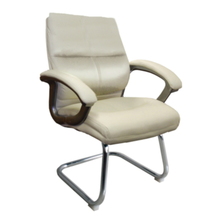 Greenwich PU Visitor Office Chair - Cream