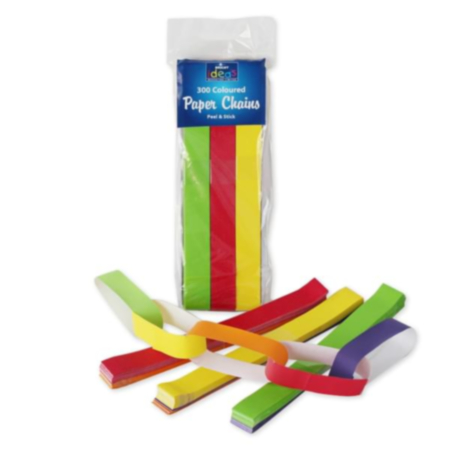 Paper Chain Coloured Bulk  Pack 300