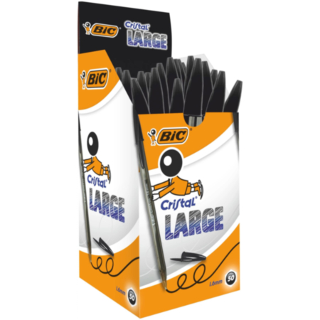 Bic Cristal Large - Pack of 50 - Black