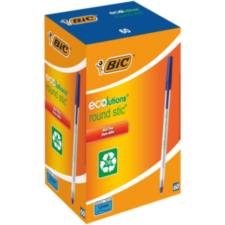 BIC Eco Round Stic Blue Box 60