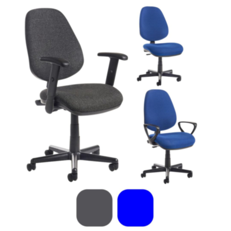 Bilbao Fabric Ergonomic Office Task Chair With Lumbar Support
