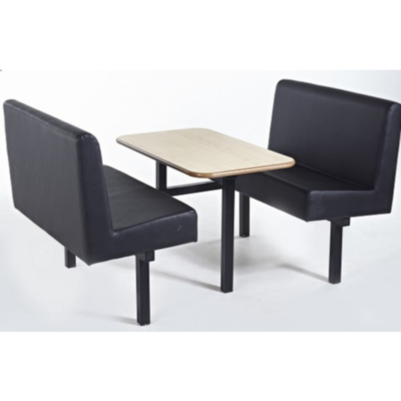 Woking 4 Seater Indoor Fast Food Seating Booth with Both Sides Accessible 