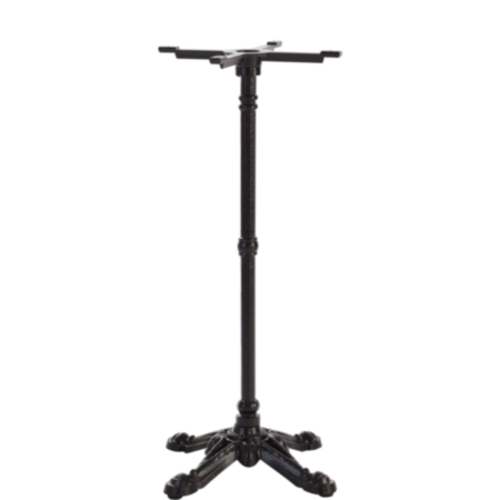 Black Cast Iron Bistro Table Base - 4 Leg