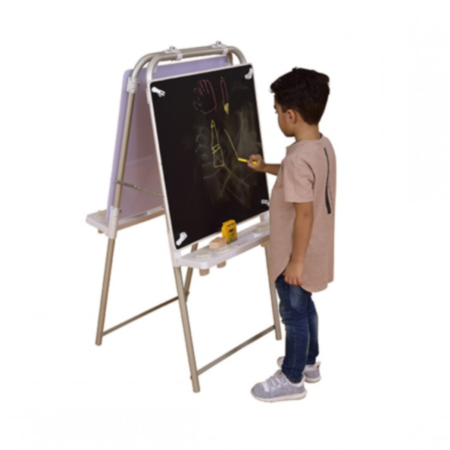 Early Years Two Sided Easel Set With 2 Magnetic Chalkboards