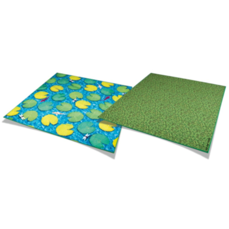 Natural World Grass and Lily Pads Double Sided Classroom Carpet