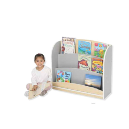 Early Years Thrifty Wooden Grey Single Sided Classroom Front Facing Book Display Unit