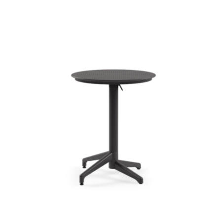 Boom Round Cafe Bistro Polypropylene Perforated Flip Top Table-600DIA