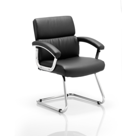 Desire Cantilever Conference Chair With Arms - Black