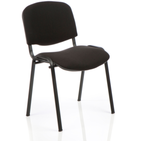 ISO Stacking Chair Black Fabric Black Frame