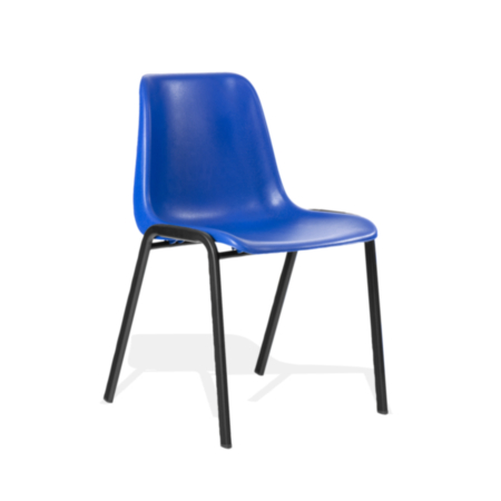 Polly Stacking Visitor Chair Blue Polypropylene