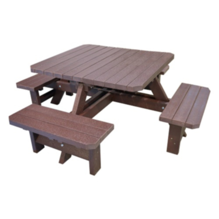 Adult Recycled Plastic Outdoor Picnic Table - Bradbourne 